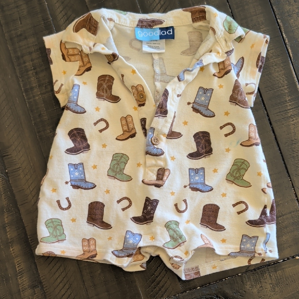 Cowboy Western Baby Romper Outfit